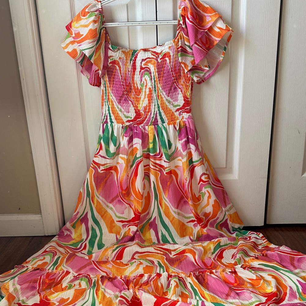 Colorful Long Swirl Dress